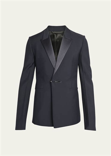 cheap givenchy men's clothing|Givenchy metal clip blazer men.